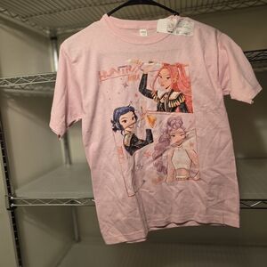 Kids Pink Graphic Tee with Characters